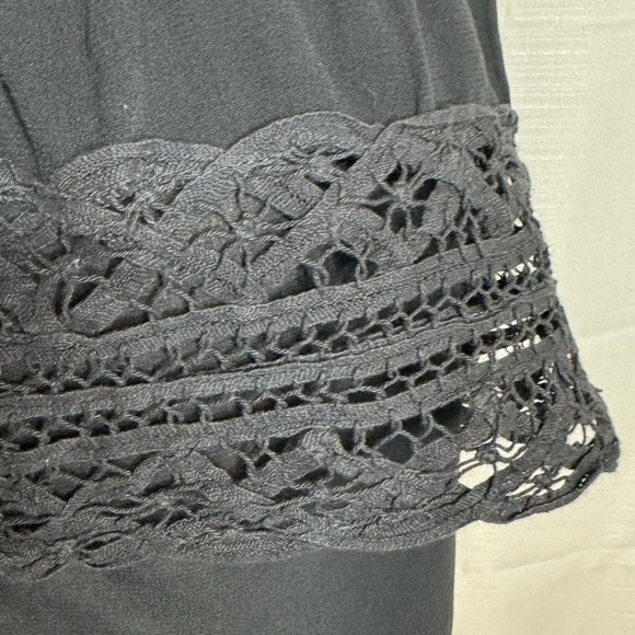 NWOT Socialite Black Off the Shoulder Crochet Lace Top Blouse. - Picture 6 of 8